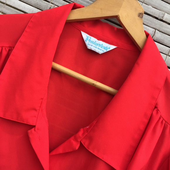 VINTAGE . JUDY BOND PROVINCETOWN . 70s BLOUSE - Picture 6 of 8